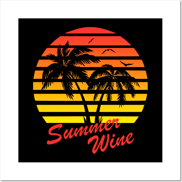 Summer Wine Tropical Sunset Wall Art by Nerd_art